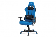 Kancelářská židle, modrá látka, houpací mech., plastový kříž