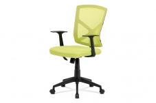 Kancelářská židle, zelená MESH+síťovina, plastový kříž, houpací mechanismus