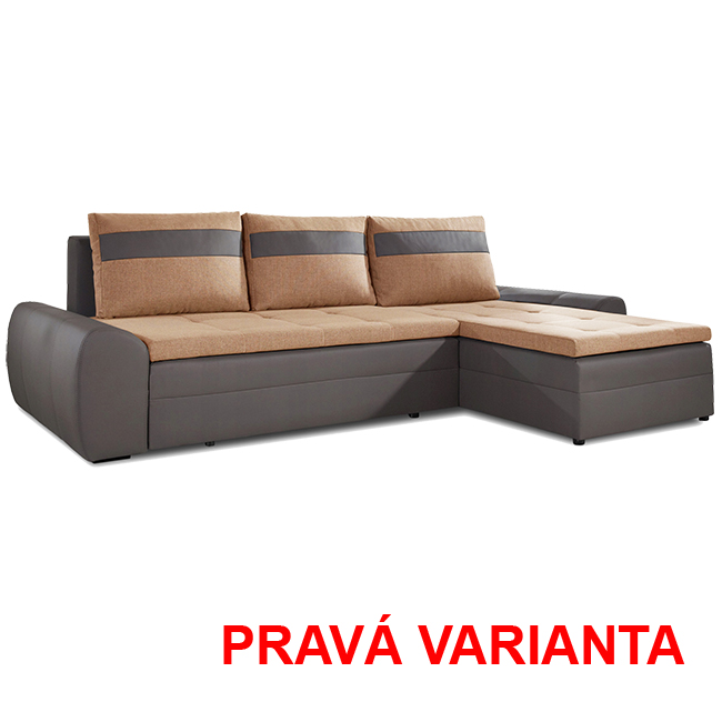 Sedací souprava Fan - 263x169 - rozkládací + úložný prostor - VÝBĚR TKANIN