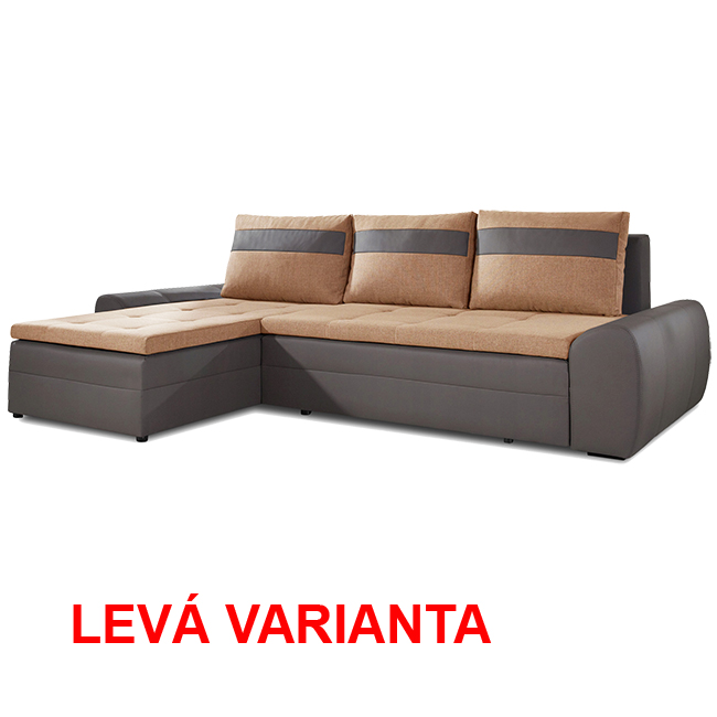 Sedací souprava Fan - 263x169 - rozkládací + úložný prostor - VÝBĚR TKANIN