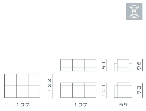 Sedací sestava TOFFI 3+1+1 | rozkládací + úložný prostor | VÝBĚR TKANIN a ODSTÍNU DŘEVA