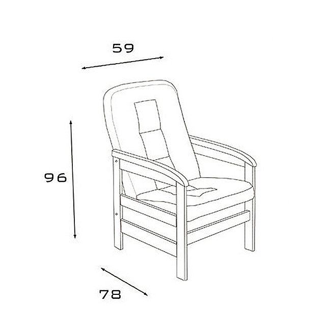 Křeslo Toffi | 59 cm | VÝBĚR TAKNINY a NÁTĚRU