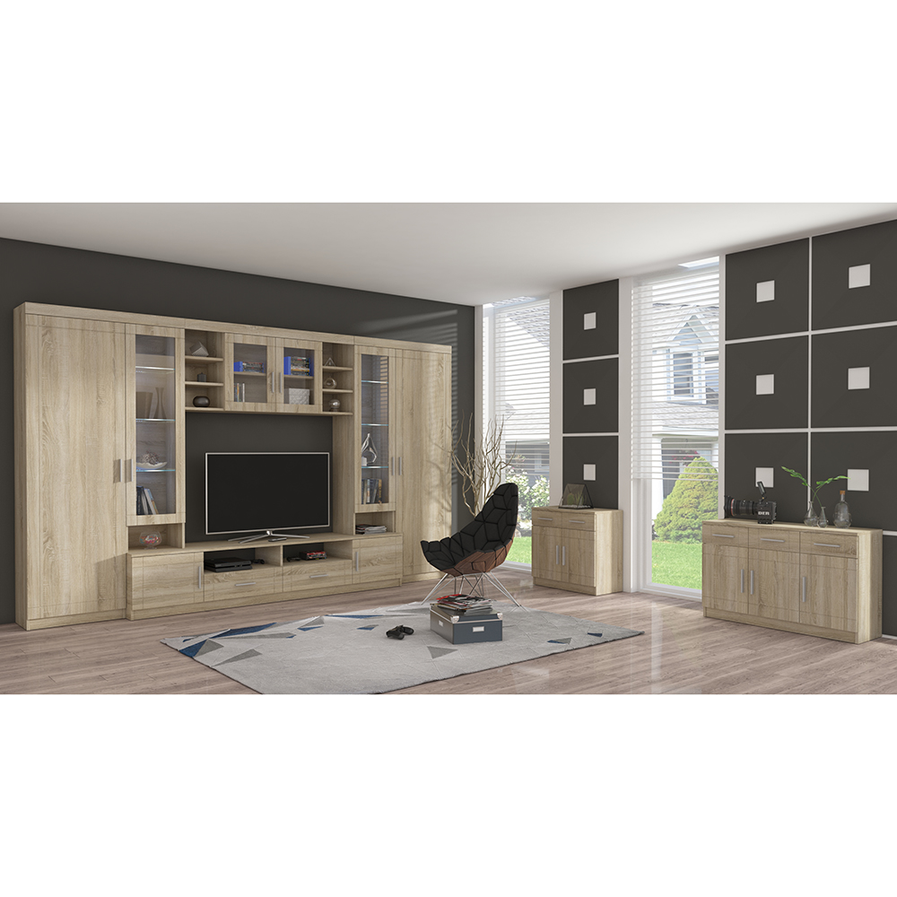 Komoda Paris 2F2S | 69 cm | sonoma/sonoma MDF