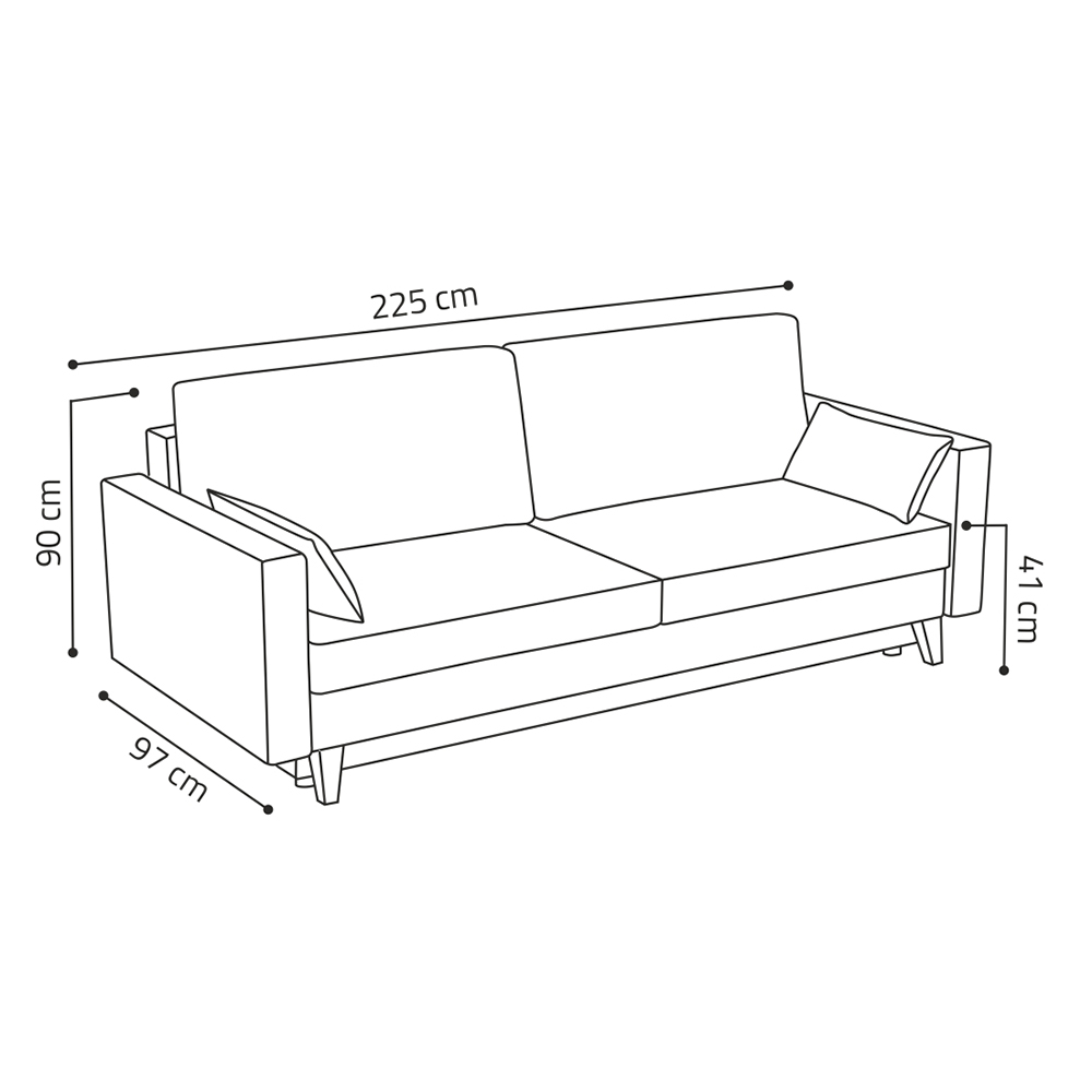 Pohovka MARINA | 225 cm | rozkládací + úložný prostor | VÝBĚR TKANIN