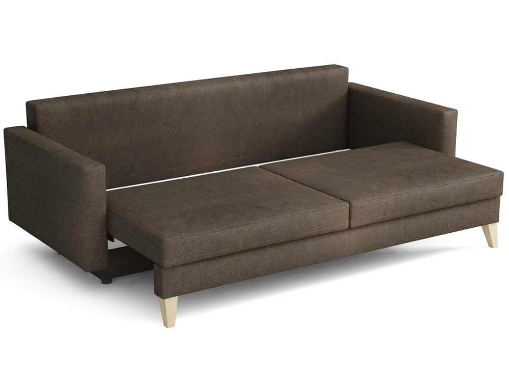 Pohovka Marina | 225 cm | rozkládací + úložný prostor | hnědá