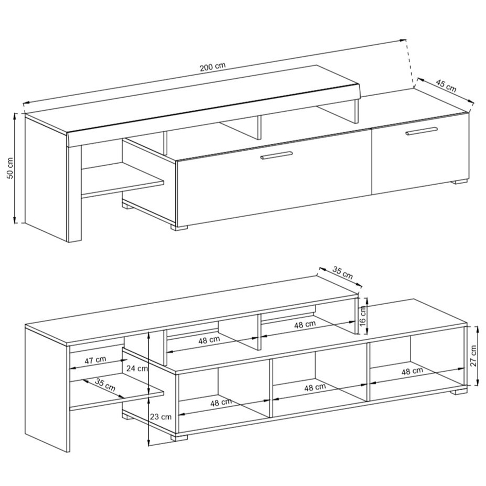 Obývací stěna ALVARO | 6 dílů | trufla | VÝPRODEJ