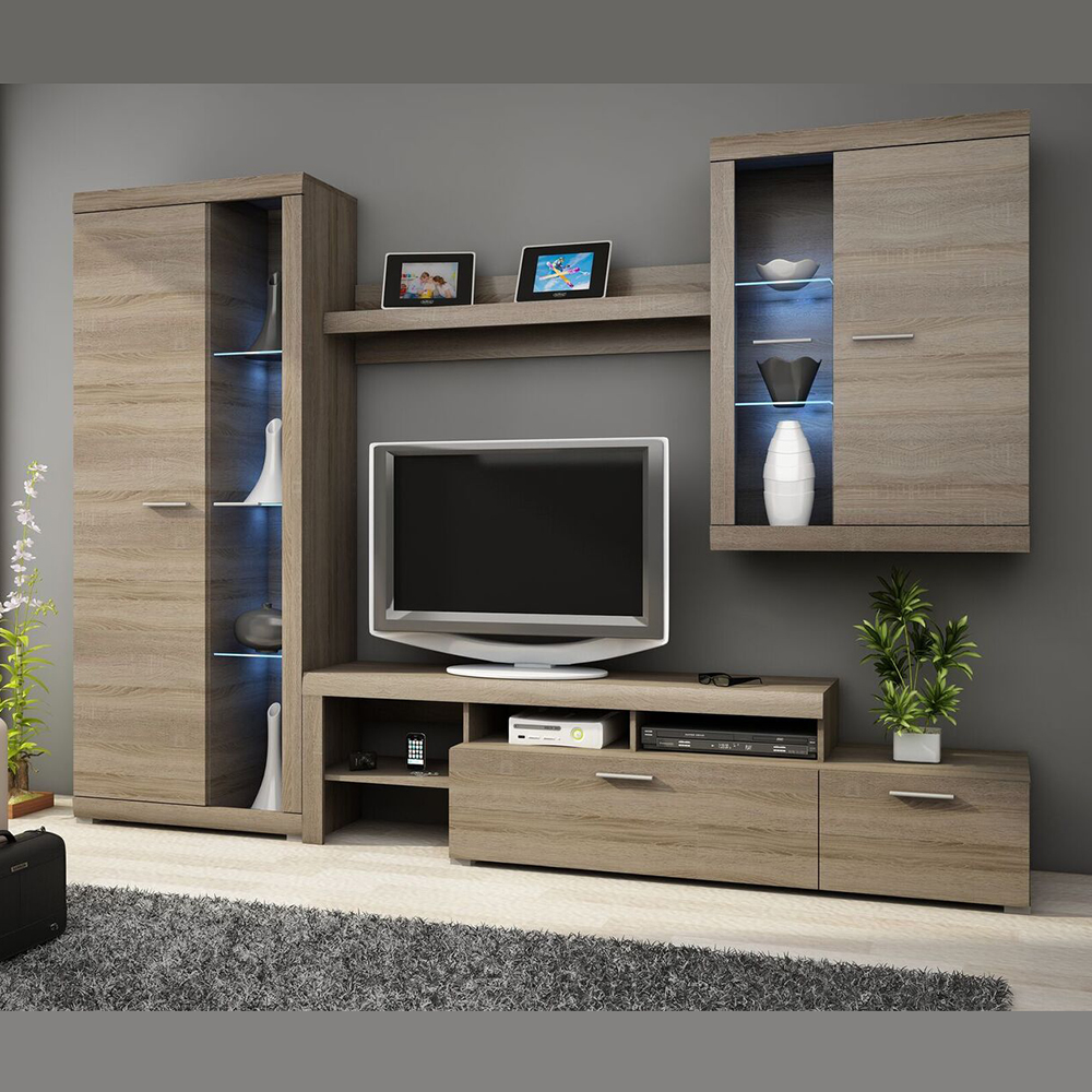 Obývací stěna ALVARO | 6 dílů | trufla | VÝPRODEJ