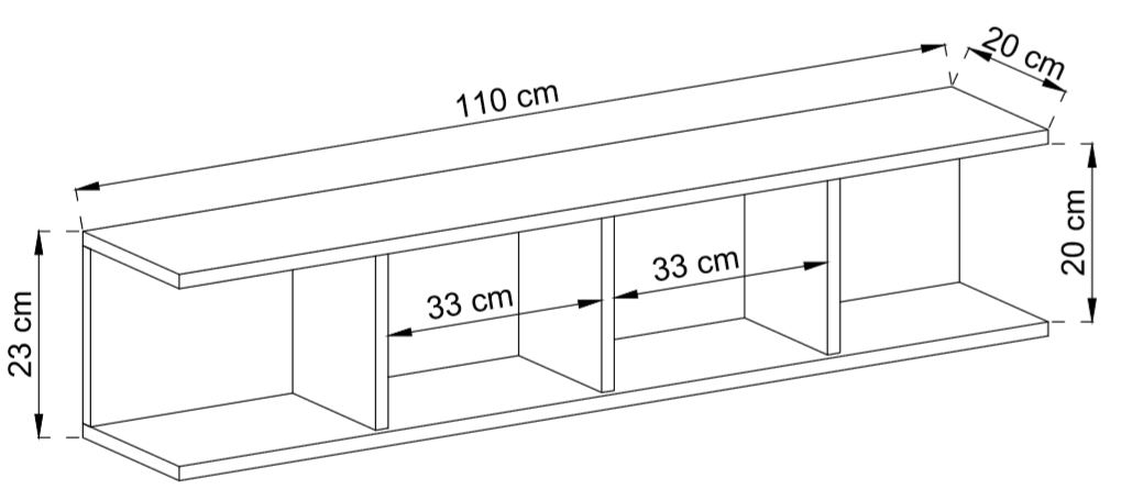 Obývací stěna Tom - sonoma/bílá SKLADEM 1 ks