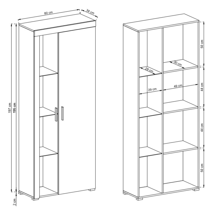 Obývací stěna Tom - sonoma/bílá SKLADEM 1 ks