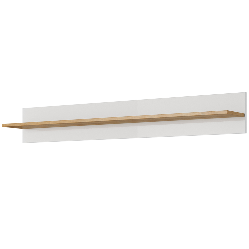 Obývací stěna ARCO s komodou | 6 dílů | 270 cm + 138 cm + 100x60 cm | bílá mat/lesk/dub grandson