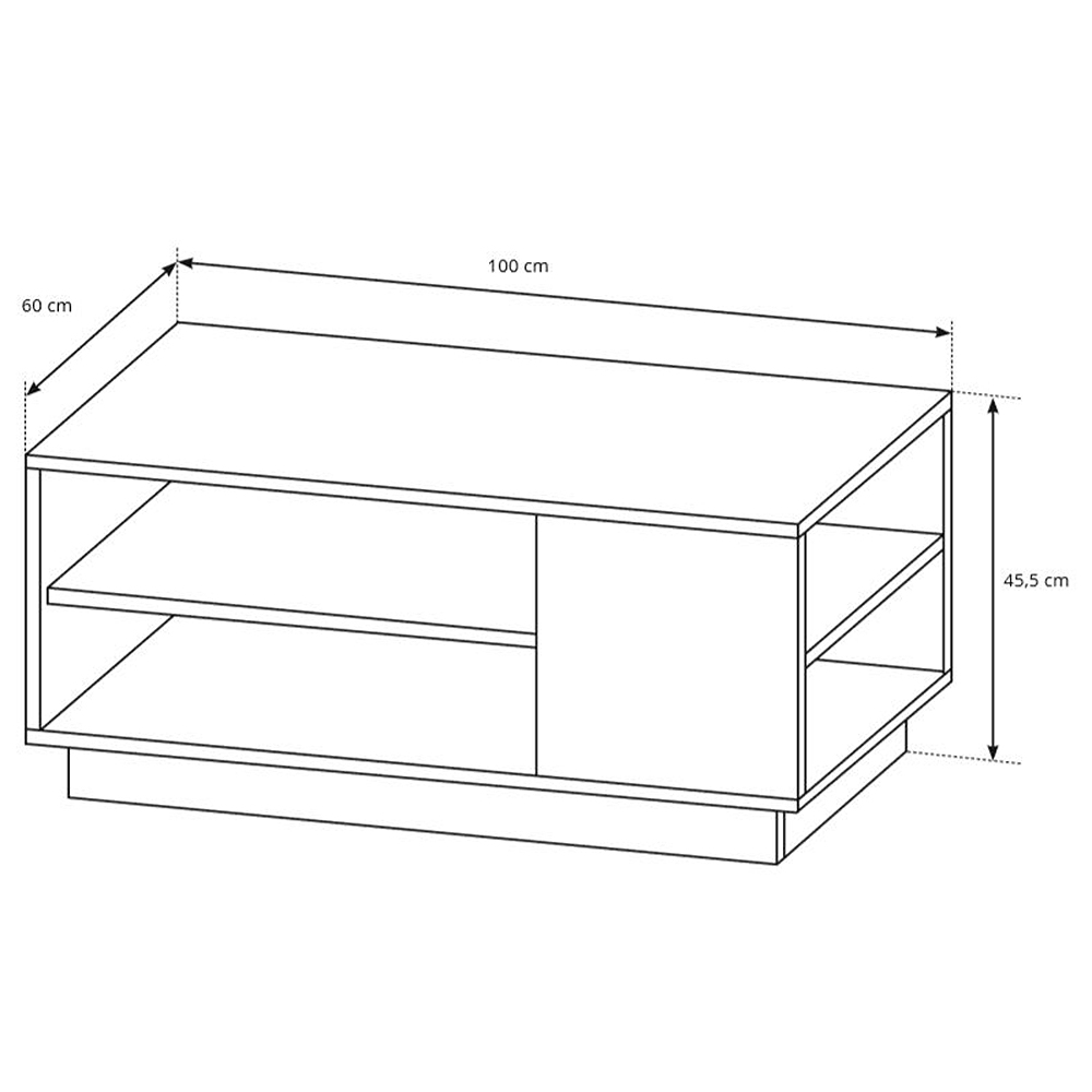Obývací stěna ARCO s komodou | 6 dílů | 270 cm + 138 cm + 100x60 cm | bílá mat/lesk/dub grandson