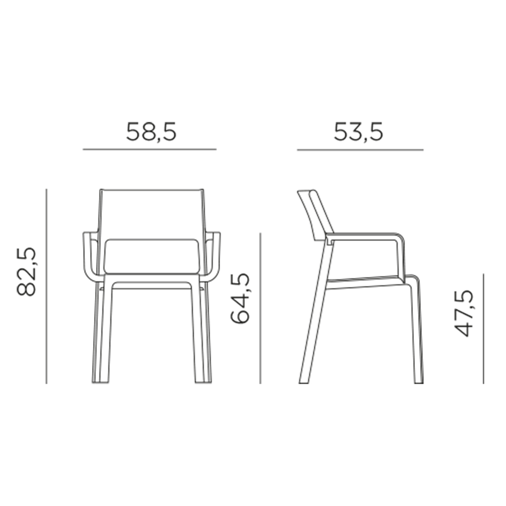 Křesílko Trill | VHODNÉ I NA VEN | zátěž do 150 kg | KVALITNÍ | bianco bílá