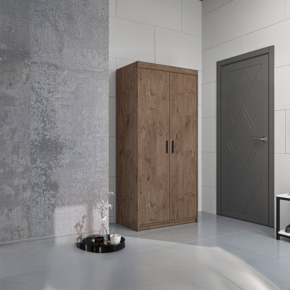 Šatní skříň ELENA 2D | 89,7 cm | dub lefkas