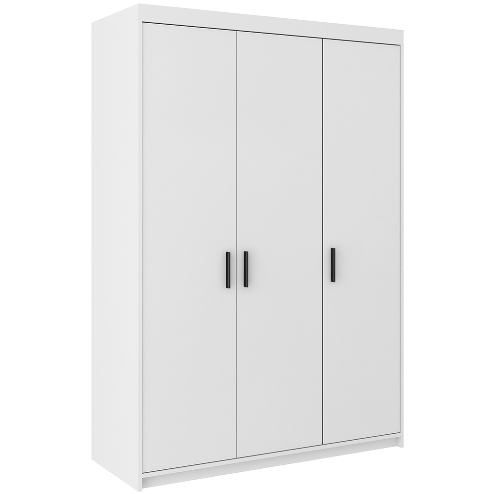 Šatní skříň ELENA 3D | 133 cm | bílá