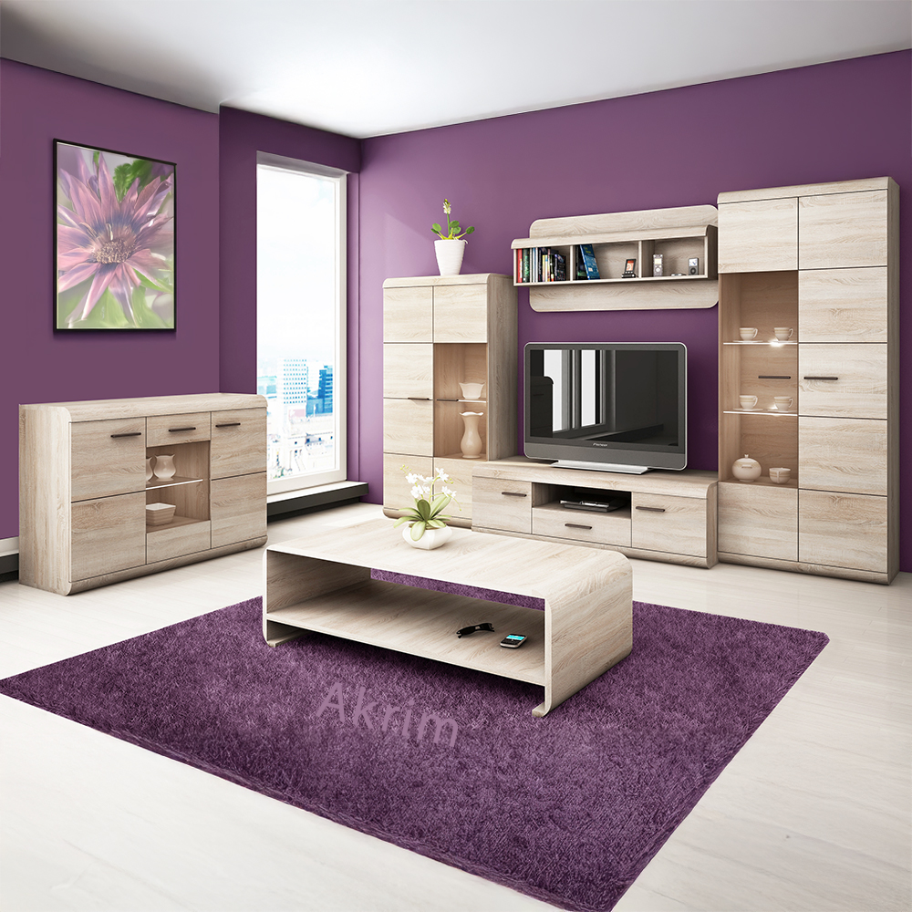 Obývací stěna LINK s | 6 dílů | sestava A | 298 + 120 + 120x60 cm | sonoma