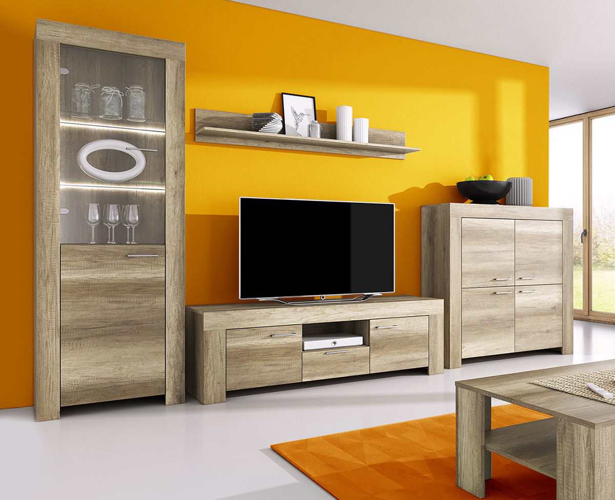 Obývací stěna Sky B (4 díly) | country