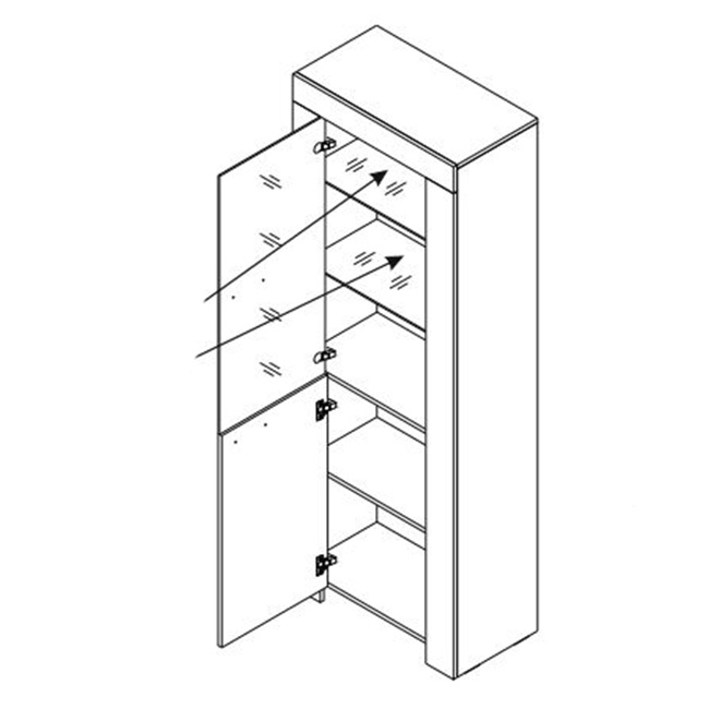 Obývací stěna SKY | 6 dílů | sestava A | 345 cm + 155 cm + 103x63 cm | riviera