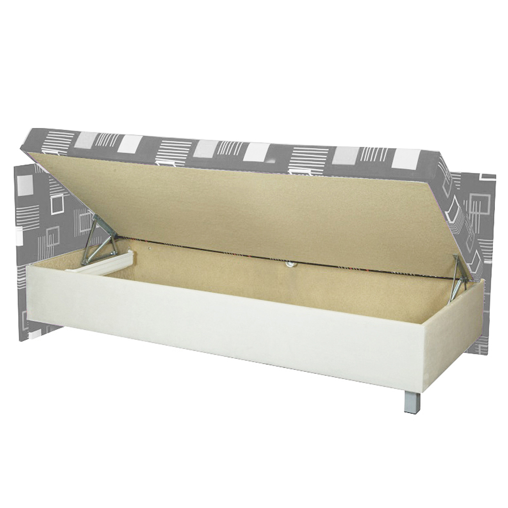 Jednolůžko LEO | 80x200 cm | LEVÁ | deska | VÝBĚR POTAHU A MATRACE | z ČR