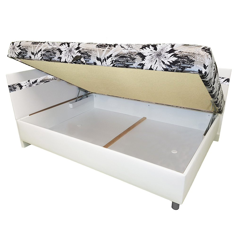 Jednolůžko ALEX | 80x200 cm | LEVÁ | rošt deska | VÝBĚR POTAHU A MATRACE | z ČR