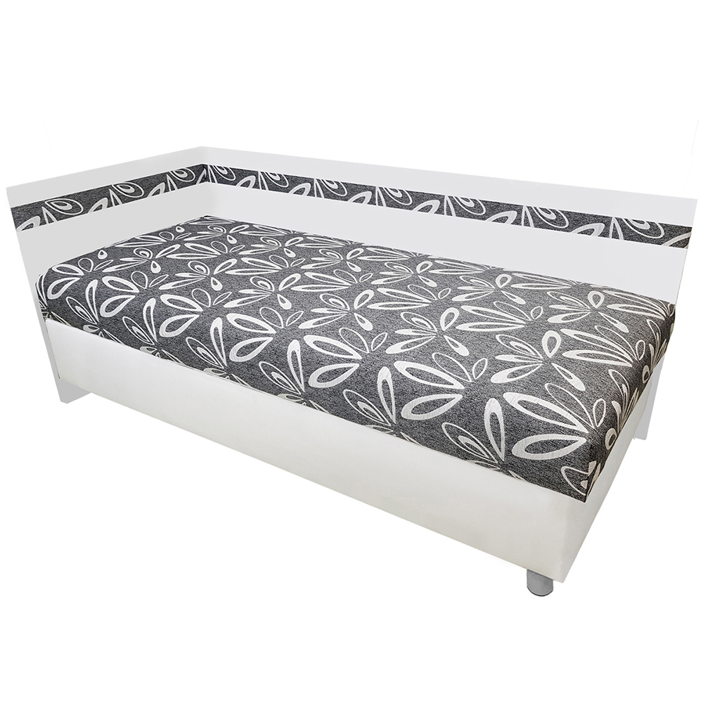 Jednolůžko ALEX | 80x200 cm | LEVÁ | polohovací rošt | VÝBĚR POTAHU A MATRACE | z ČR