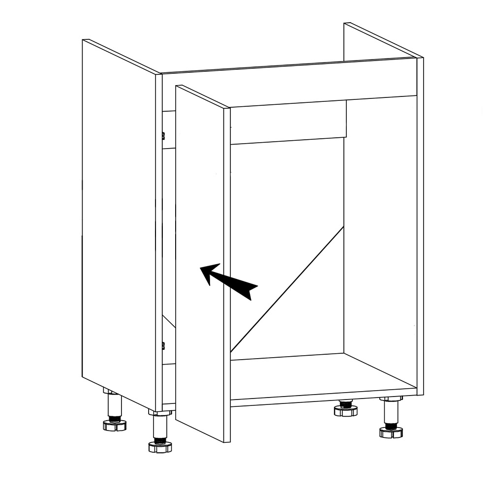 ASPEN gr | dolní skříňka D60Z | LEVÁ | šedá lesk
