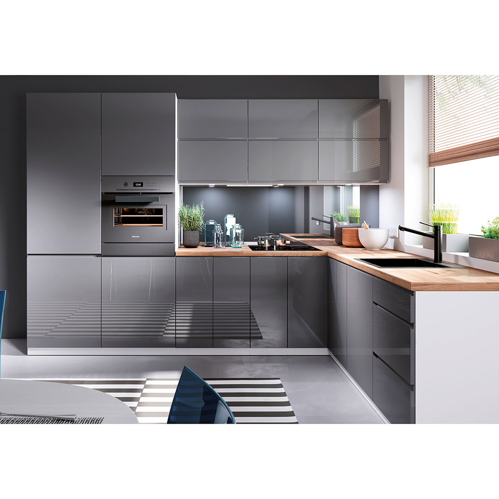 ASPEN gr | dvířka pro vestavnou myčku D45FZN | šedá lesk