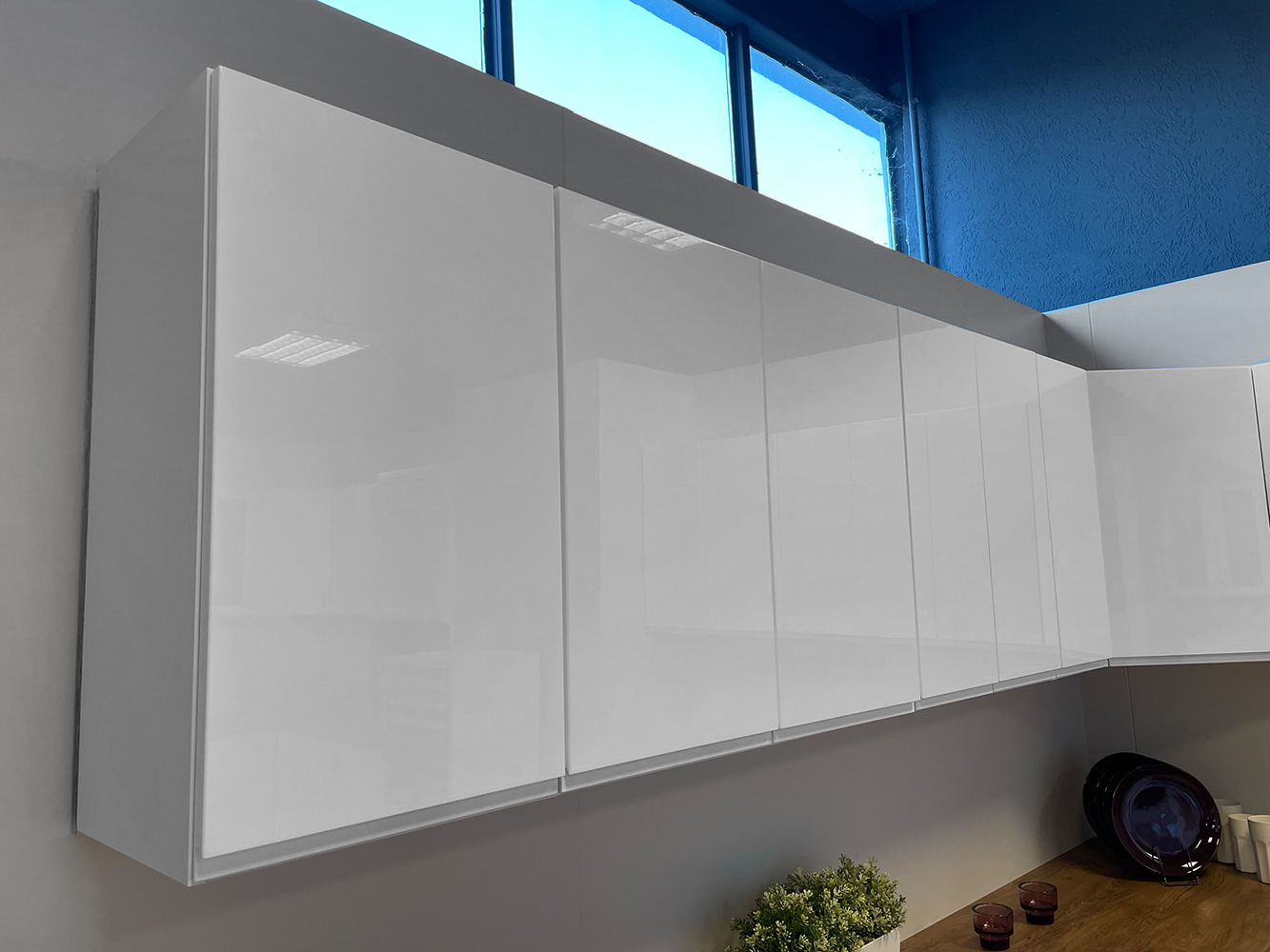 Aspen | horní závěsná skříňka s odkapávačem G80C | bílá lesk