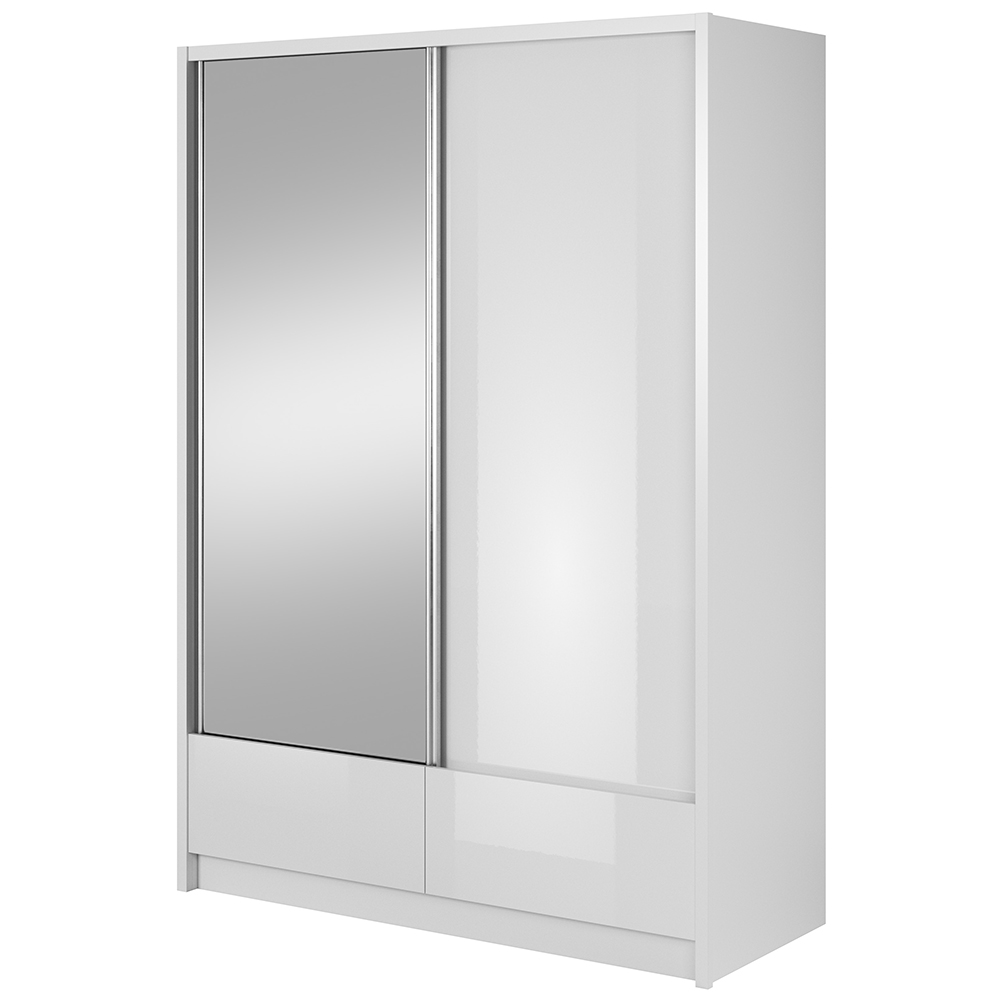 Šatní skříň ARIA I 150 - bílá lesk