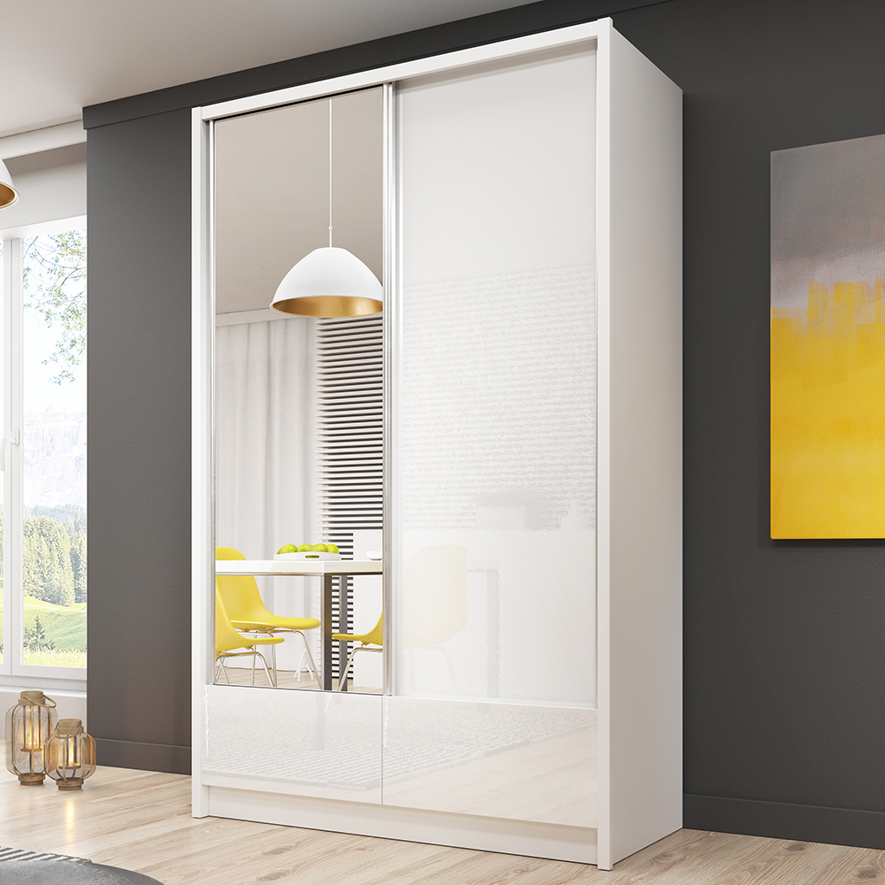 Šatní skříň ARIA I 150 - bílá lesk