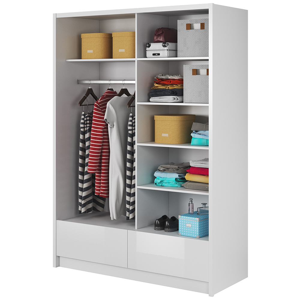 Šatní skříň ARIA I 150 - bílá lesk