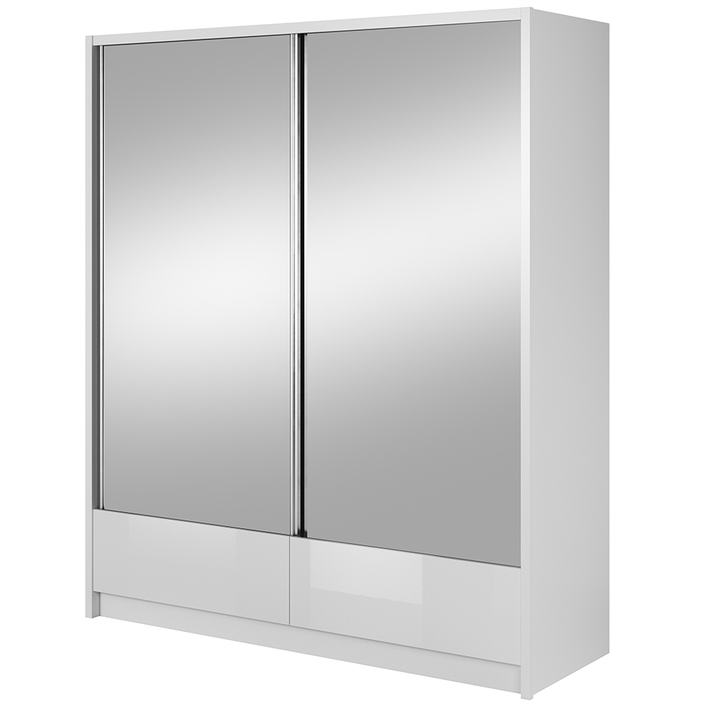 Šatní skříň ARIA II 180 - bílá lesk