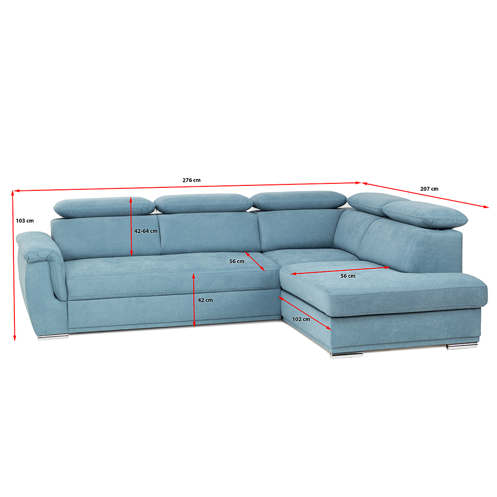 Sedací souprava UMBRIA II | 207x276 cm | rozkládací + úložný prostor | VÝBĚR LÁTEK