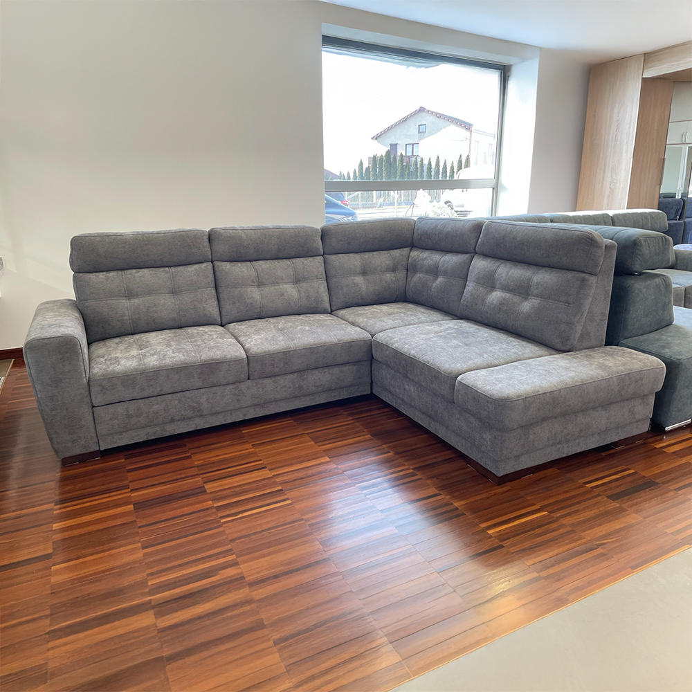 Sedací souprava AMOS | 264x197 cm | PRAVÁ | rozkládací + úložný prostor | VÝBĚR TKANIN