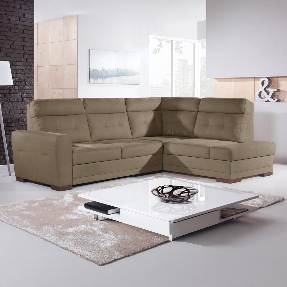 Sedací souprava AMOS | 264x197 cm | PRAVÁ | rozkládací + úložný prostor | VÝBĚR TKANIN