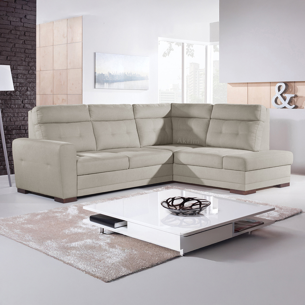 Sedací souprava AMOS | 264x197 cm | PRAVÁ | rozkládací + úložný prostor | VÝBĚR TKANIN