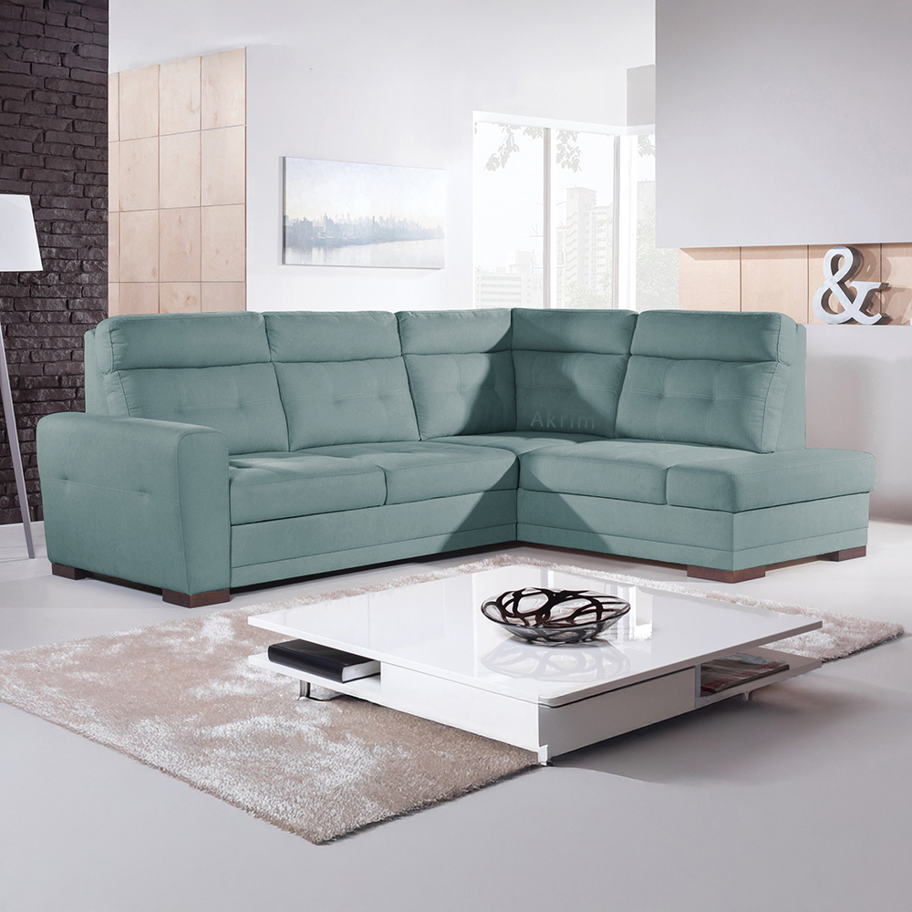 Sedací souprava AMOS | 264x197 cm | PRAVÁ | rozkládací + úložný prostor | VÝBĚR TKANIN