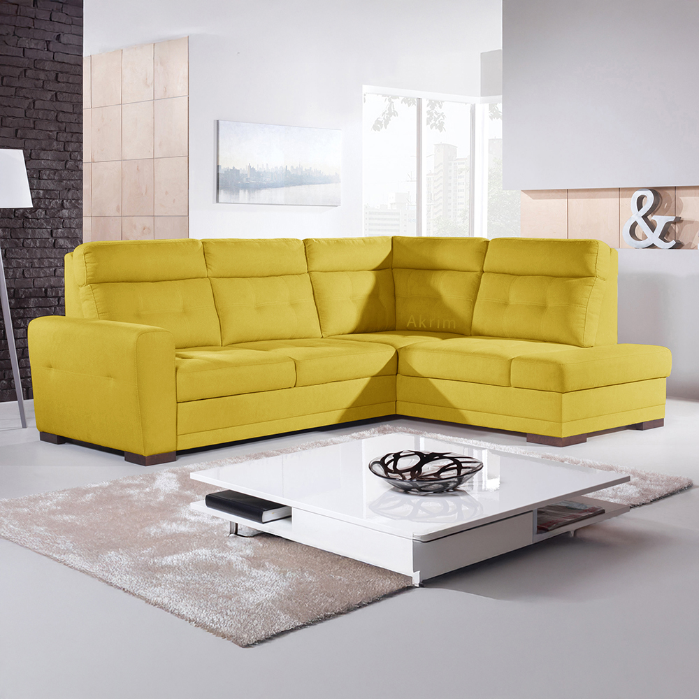 Sedací souprava AMOS | 264x197 cm | PRAVÁ | rozkládací + úložný prostor | VÝBĚR TKANIN