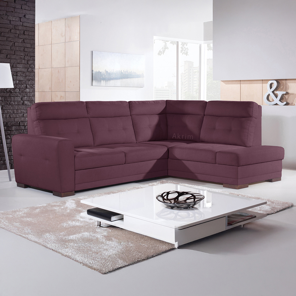 Sedací souprava AMOS | 264x197 cm | PRAVÁ | rozkládací + úložný prostor | VÝBĚR TKANIN