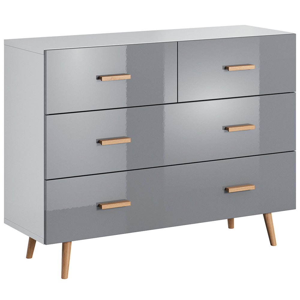 Brillo - komoda K2S2S - bílá/šedá/artisan | 120 cm | POSLEDNÍ KUS