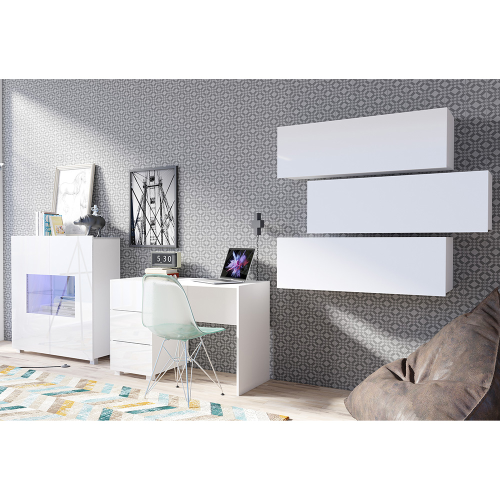 CALABRINI b | konferenční stolek velký | 110 cm | bílá lesk