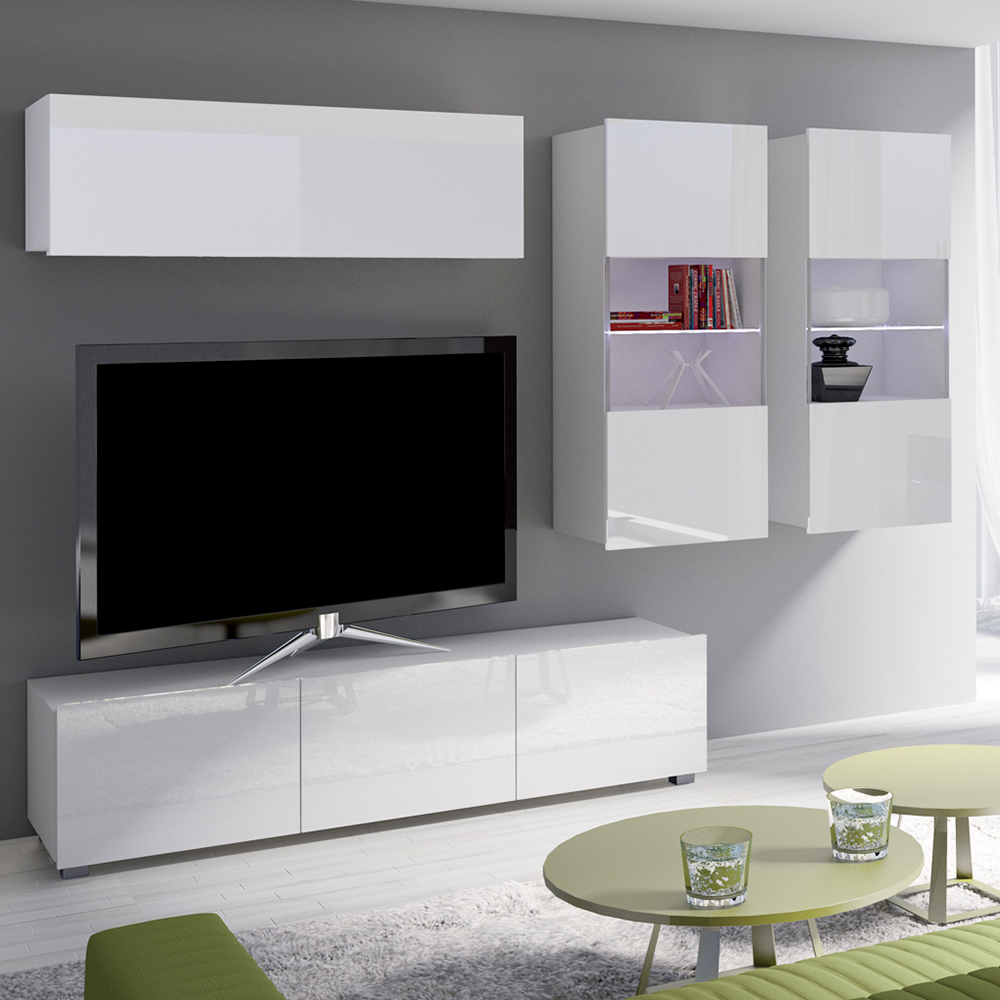 CALABRINI b | konferenční stolek velký | 110 cm | bílá lesk