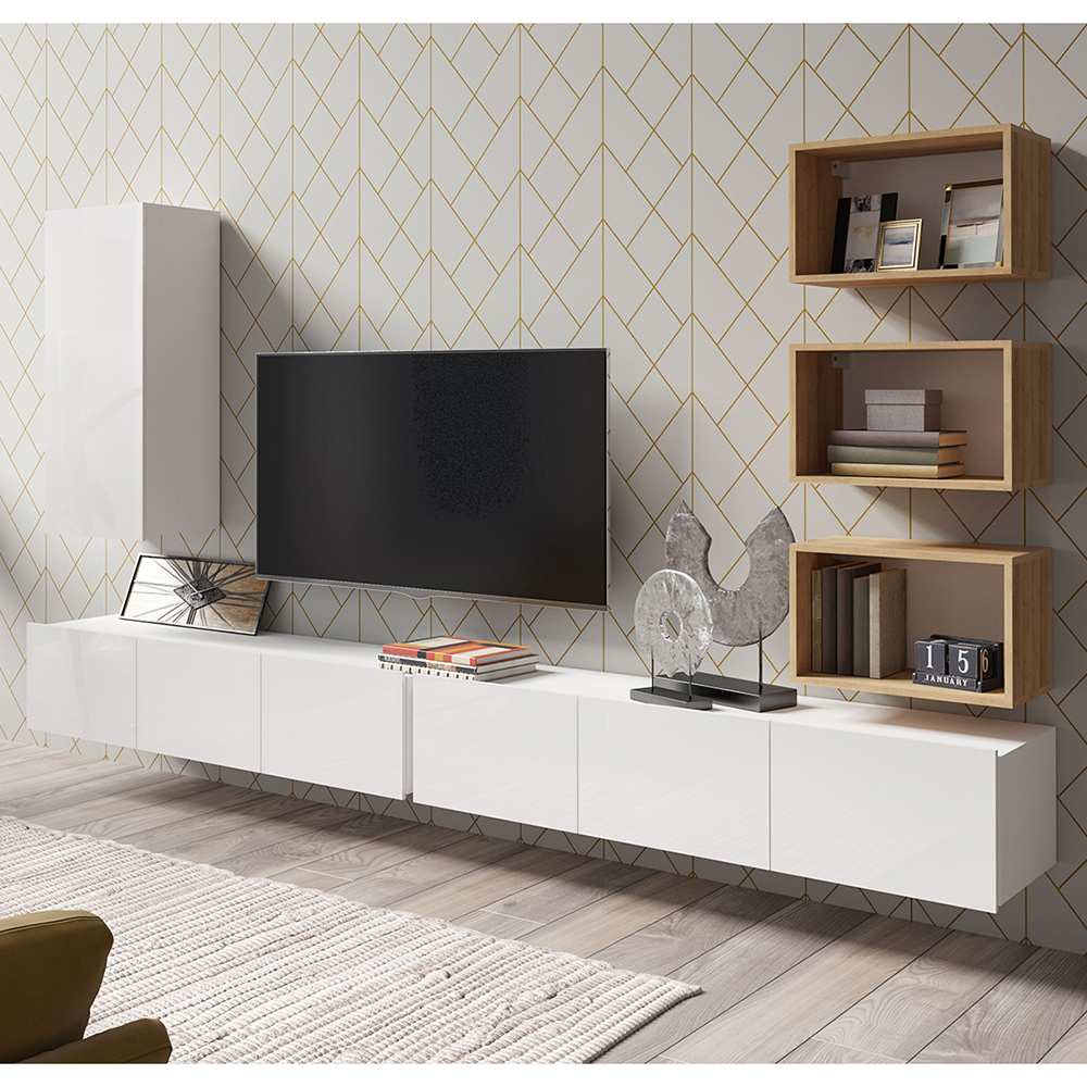 CALABRINI b | konferenční stolek velký | 110 cm | bílá lesk