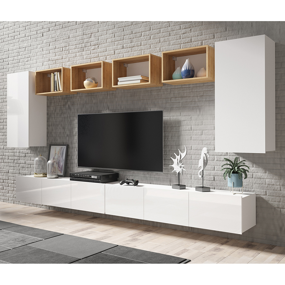 CALABRINI b | konferenční stolek velký | 110 cm | bílá lesk