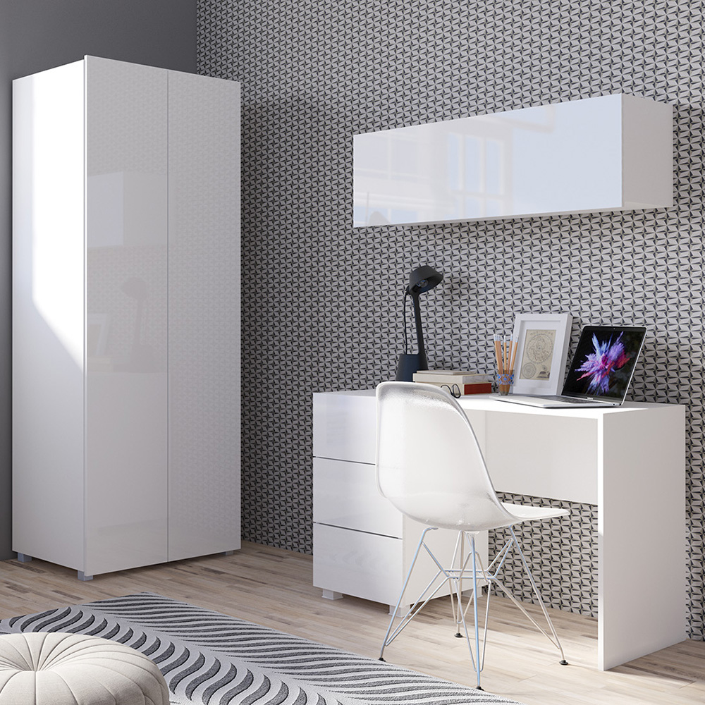 CALABRINI b | konferenční stolek malý | 63,5 cm | bílá lesk