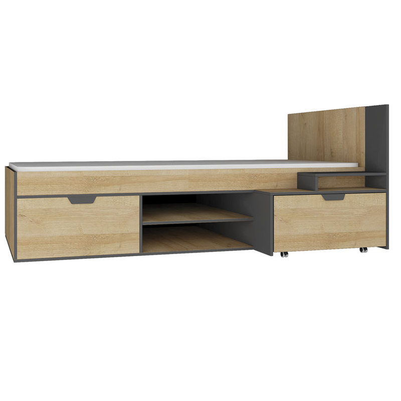 Nano - jednolůžko NA13 L/P - dub riviera