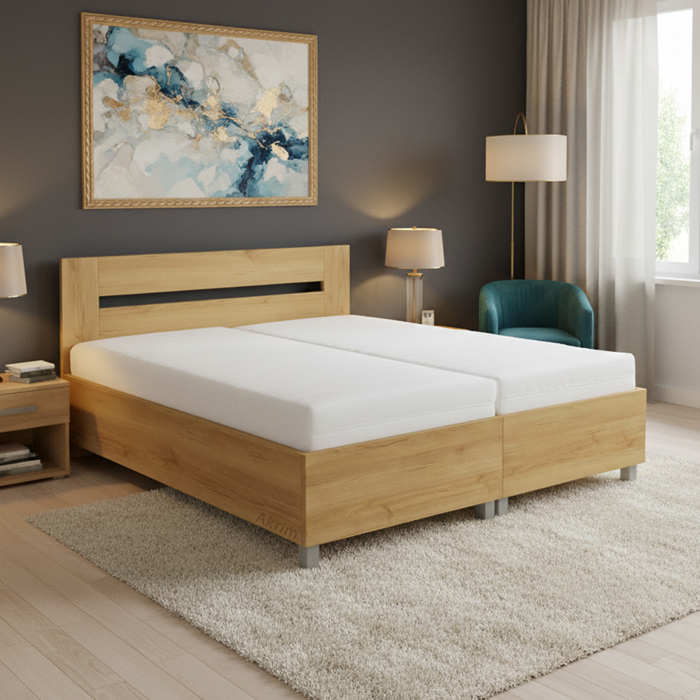 Dvoulůžko SALLY | 160x200 cm | polohovací rošt otvírací | VÝBĚR MATRACE A ODSTÍNU | výroba v ČR