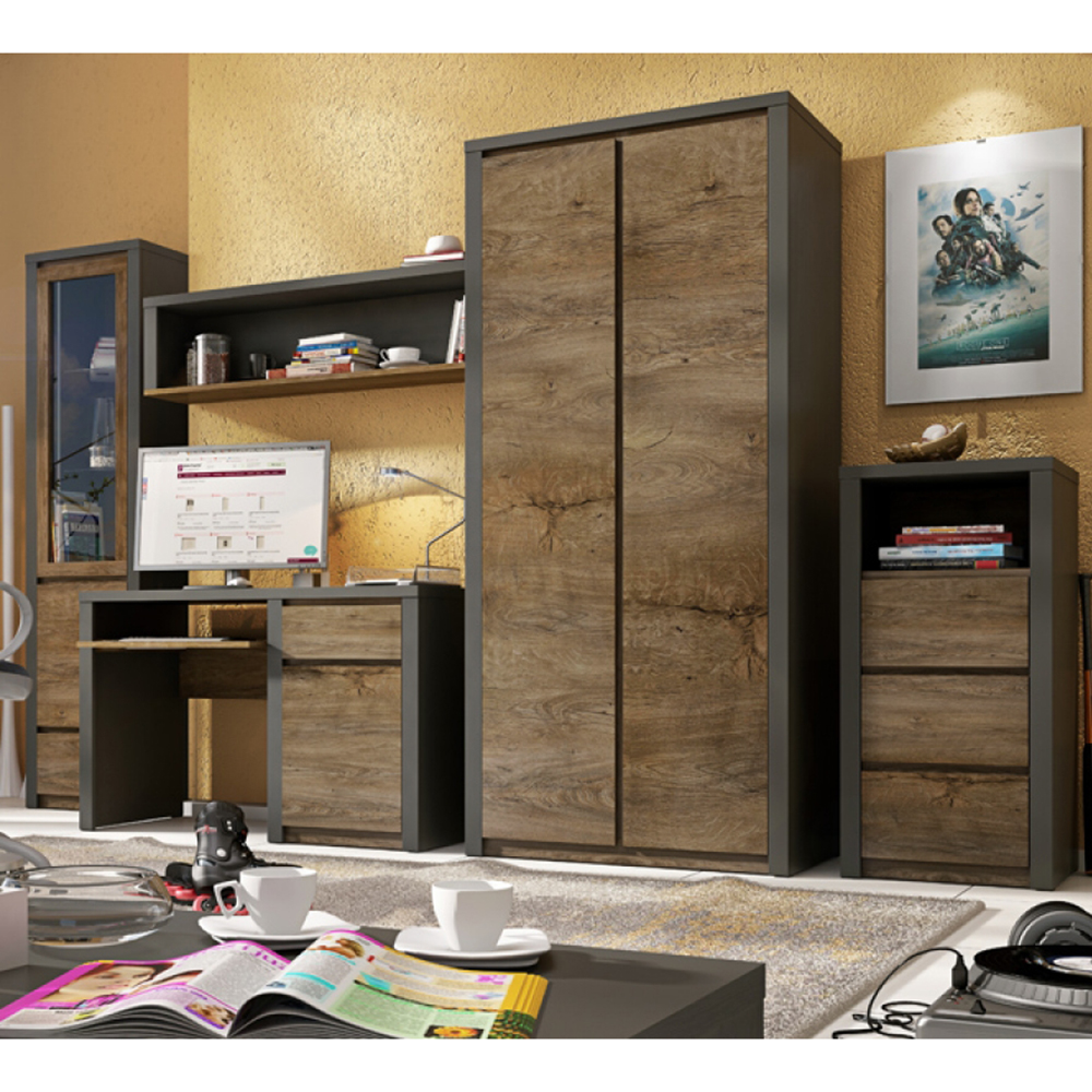 MONTANA s | šatní skříň S3D | 166 cm | lefkas/smooth grey