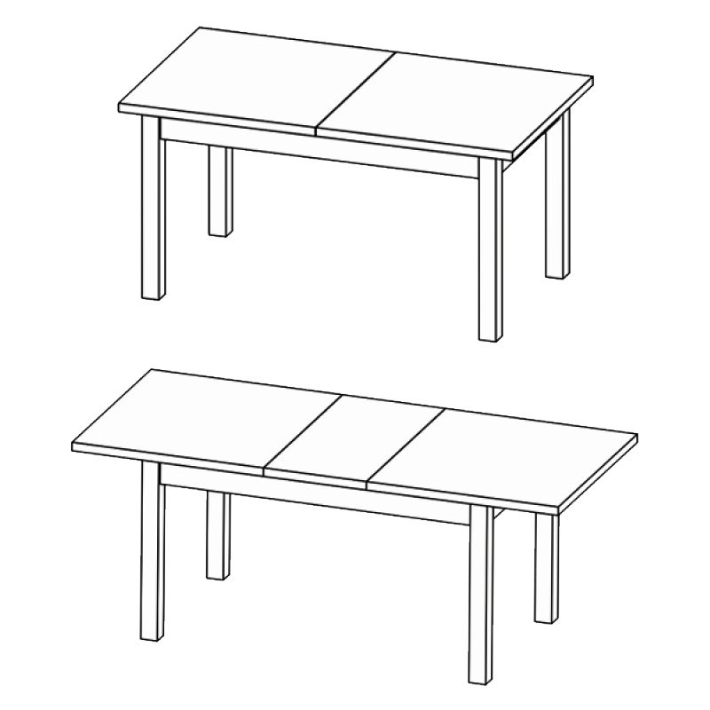 Montana - rozkládací jídelní stůl STW - dub trufla - 160/203x90 cm