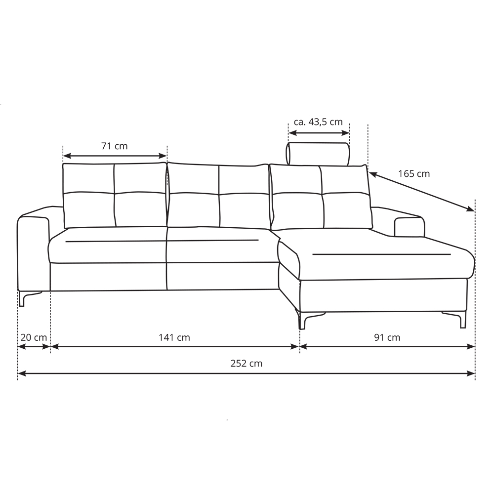 Sedací souprava AVRA | 252x165 | rozkládací + úložný prostor | VÝBĚR TKANIN