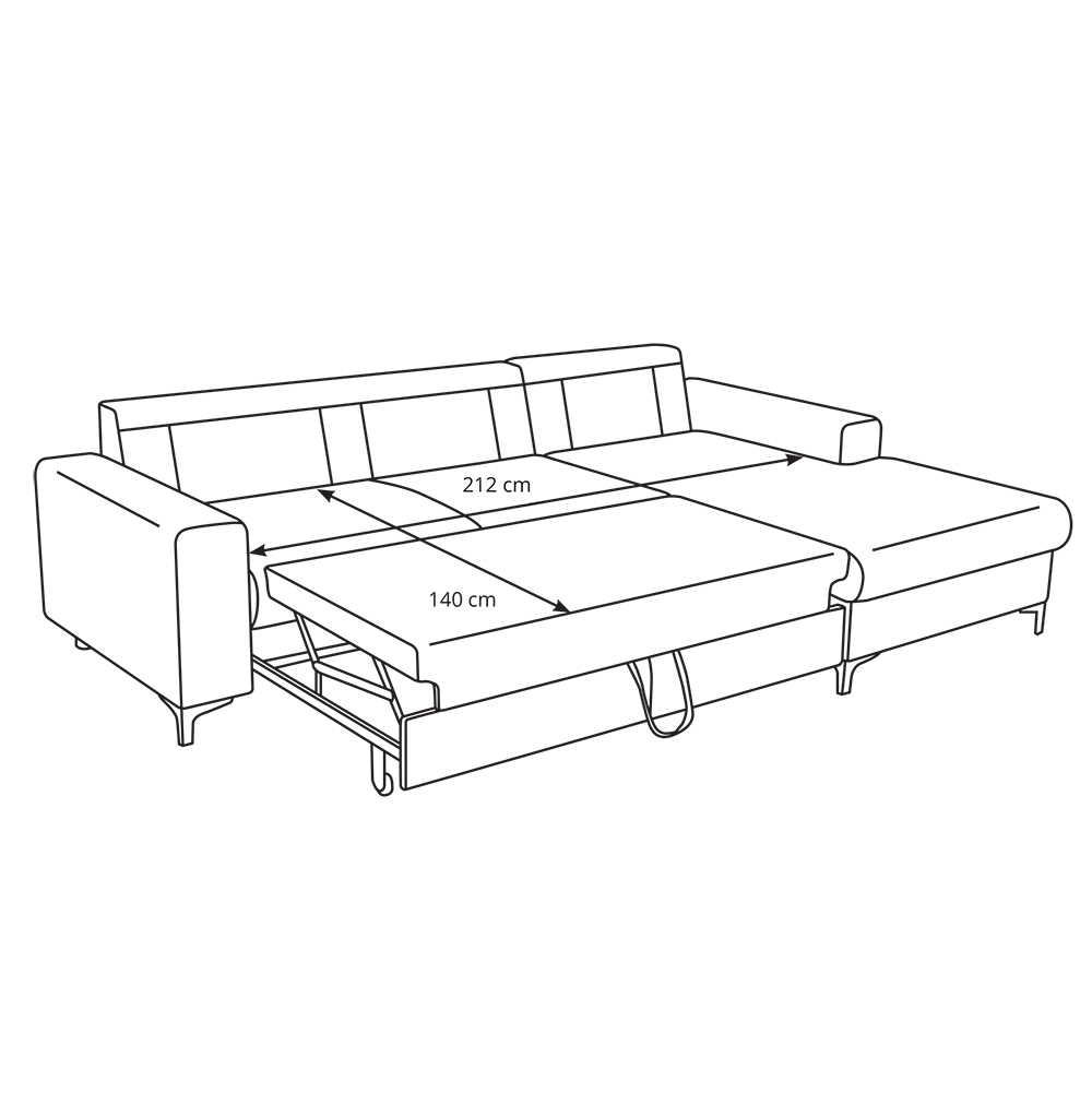 Sedací souprava AVRA | 252x165 | rozkládací + úložný prostor | VÝBĚR TKANIN